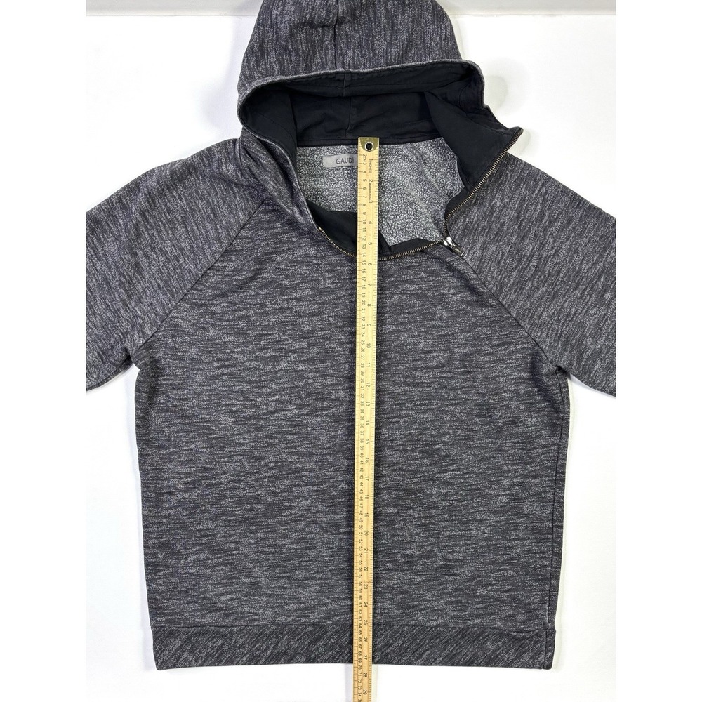 GAUDI Hooded Pullover Sweatshirt Men's XXL Quarter Zip Heather Gray - Picture 5 of 12